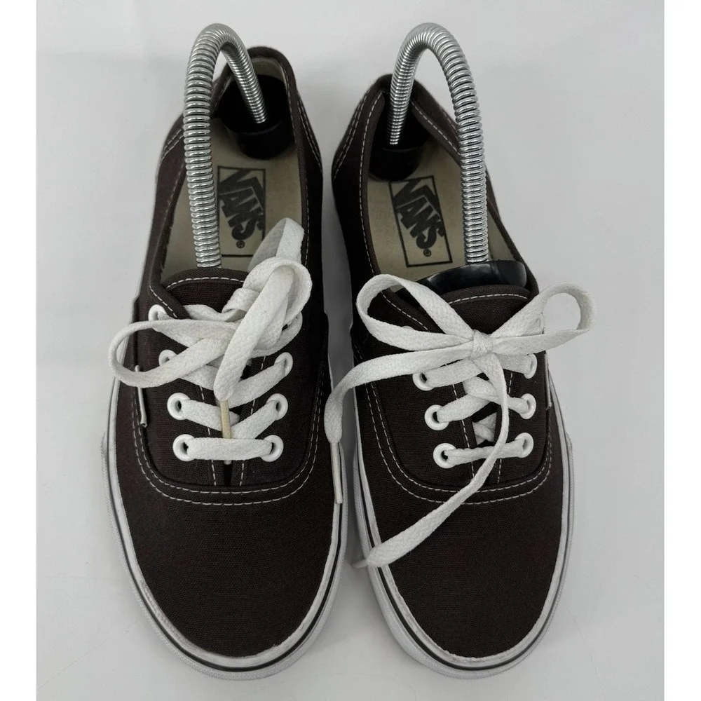 Vans Off The Wall Brown Canvas Sneakers Women's 7 Men's 5.5 Skater Streetwear